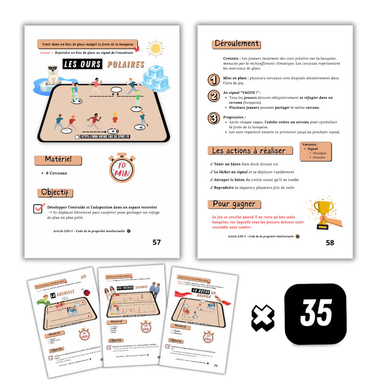 Aperçu d’une fiche de jeu coopératif