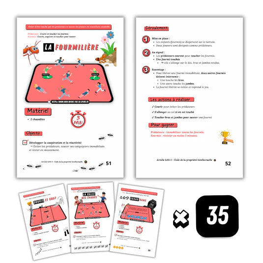 Exemple de fiche du livre 35 jeux sportifs fun à imprimer
