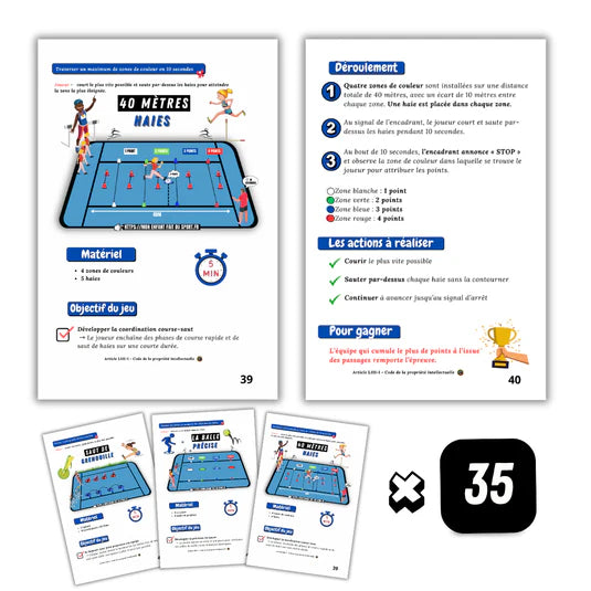 Sample pages from 35 Field Day Events to Print (French edition)