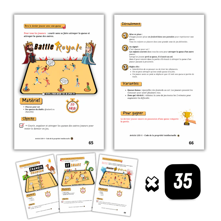Sample pages from 35 Chase Games to Print (French edition)